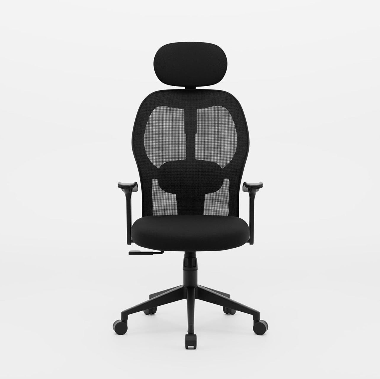 Ergonomic Office Chair Online – Adjustable Headrest & Lumbar Support for Home & Office (Black)