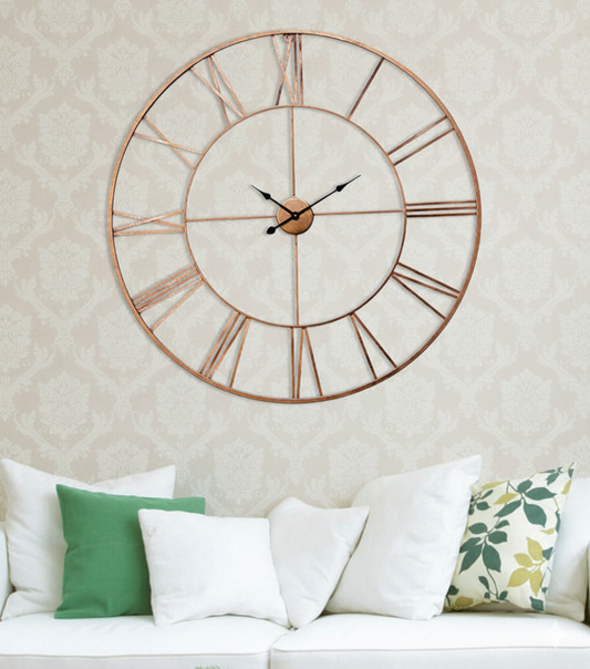 Metal Wall Clock – Roman Numerals